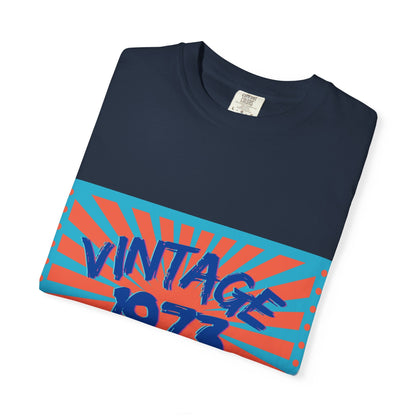 Vintage [your year] Unisex Garment - Dyed T-Shirt – Retro 70s Graphic Tee | Nostalgic Birthday Gift for Him or Her – Navy T-Shirt for 1970s fashion (59 view)