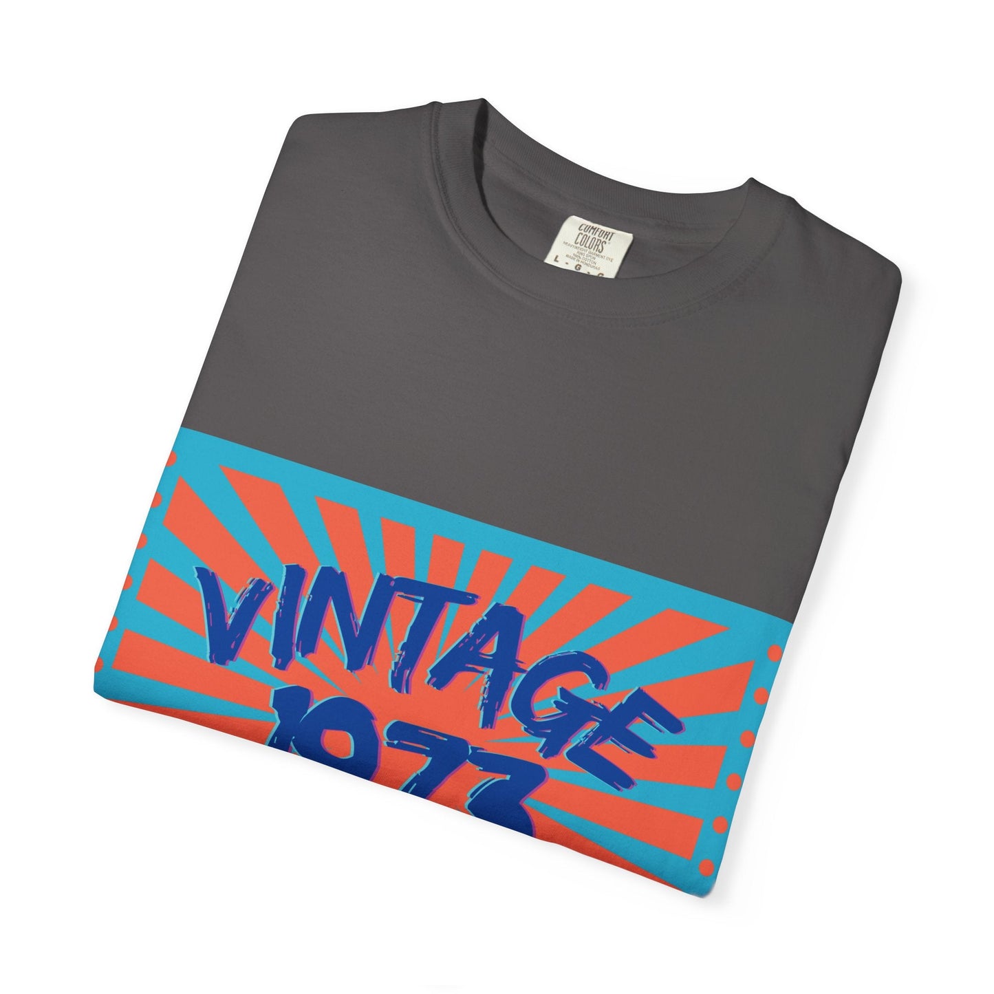 Vintage [your year] Unisex Garment - Dyed T-Shirt – Retro 70s Graphic Tee | Nostalgic Birthday Gift for Him or Her – Graphite T-Shirt for 1970s fashion (49 view)