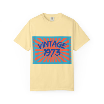 Vintage [your year] Unisex Garment - Dyed T-Shirt – Retro 70s Graphic Tee | Nostalgic Birthday Gift for Him or Her – Banana T-Shirt for 1970s fashion (1 view)