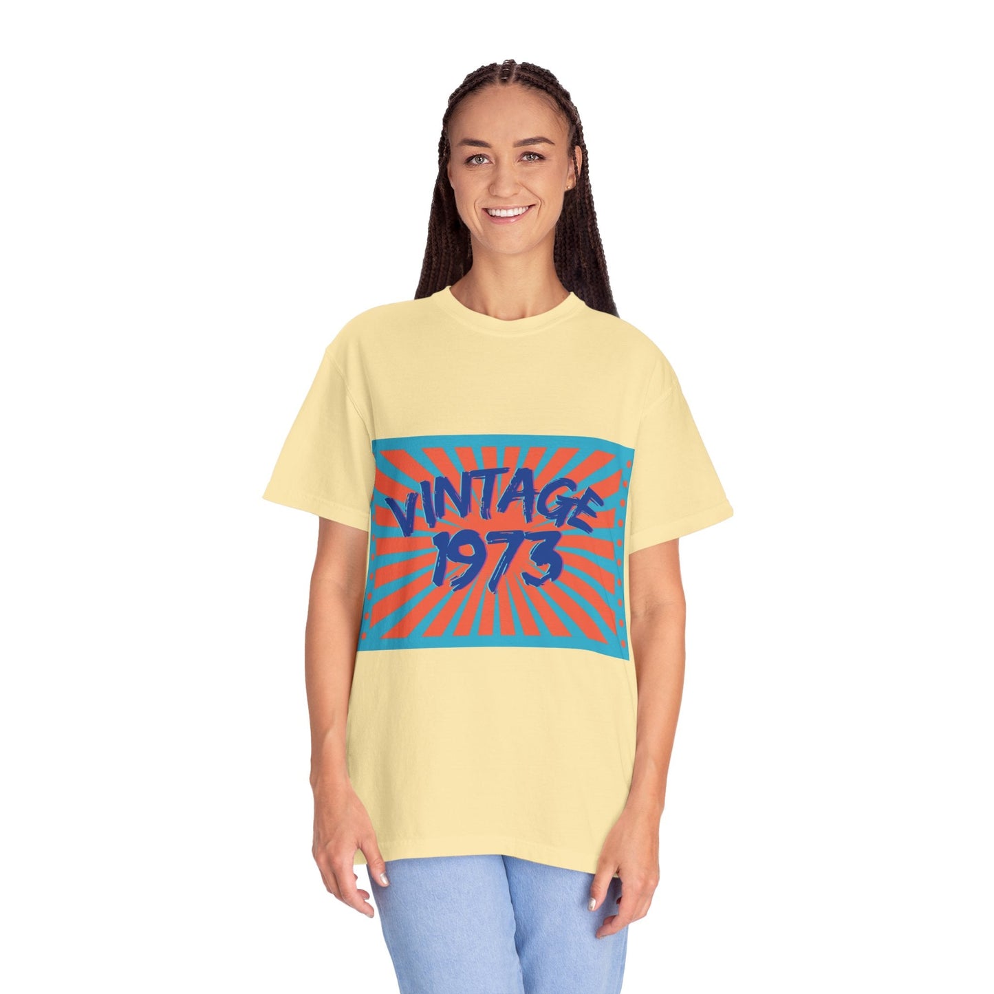 Vintage [your year] Unisex Garment - Dyed T-Shirt – Retro 70s Graphic Tee | Nostalgic Birthday Gift for Him or Her – Banana T-Shirt for 1970s fashion (5 view)