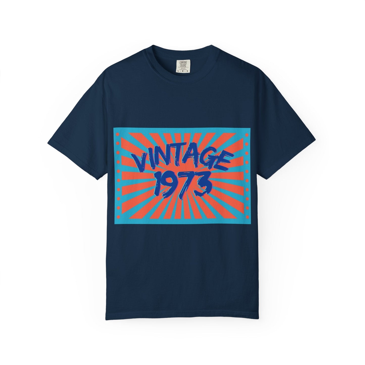 Vintage [your year] Unisex Garment - Dyed T-Shirt – Retro 70s Graphic Tee | Nostalgic Birthday Gift for Him or Her – True Navy T-Shirt for 1970s fashion (37 view)