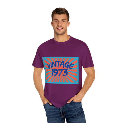 Vintage [your year] Unisex Garment - Dyed T-Shirt – Retro 70s Graphic Tee | Nostalgic Birthday Gift for Him or Her – Boysenberry T-Shirt for 1970s fashion (70 view)