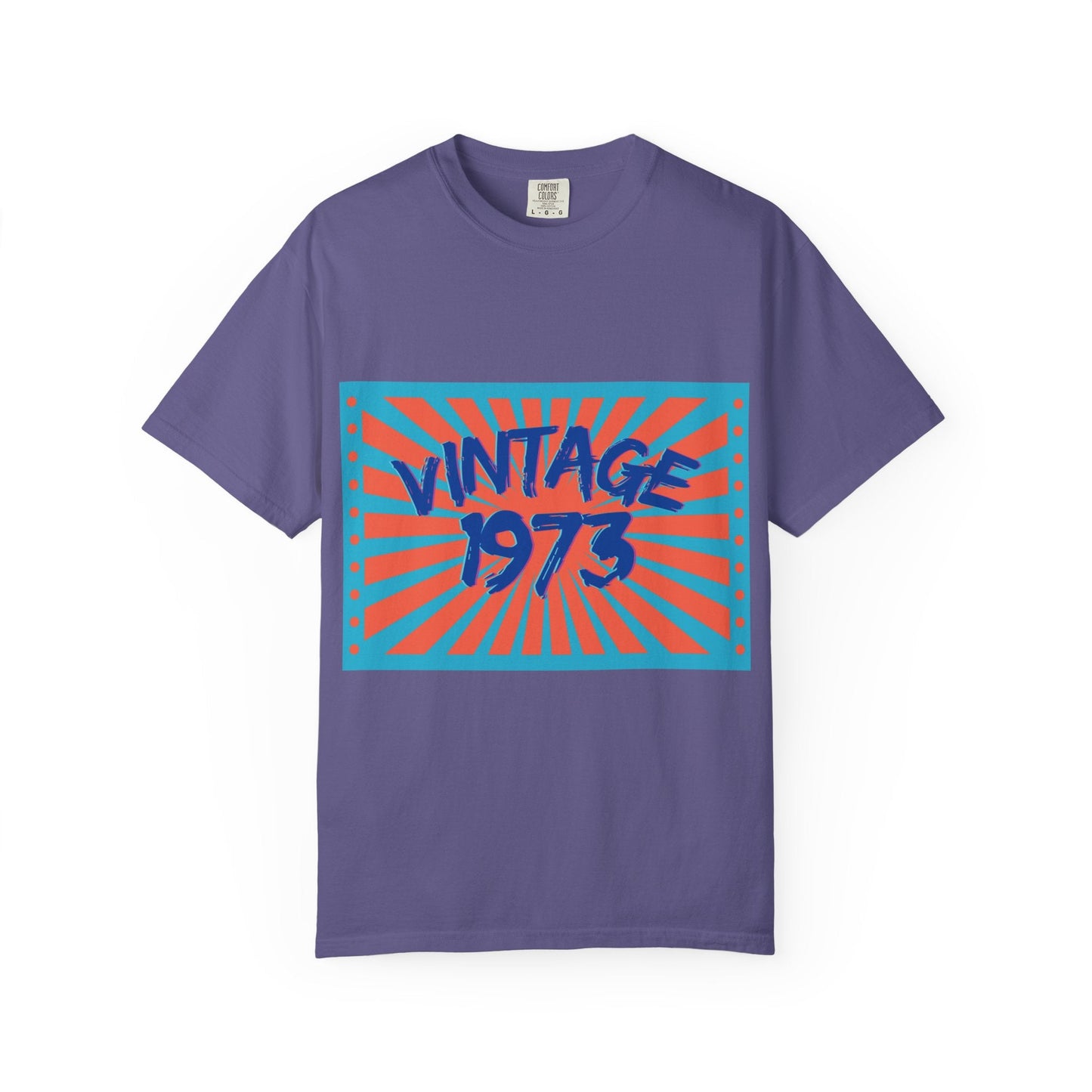 Vintage [your year] Unisex Garment - Dyed T-Shirt – Retro 70s Graphic Tee | Nostalgic Birthday Gift for Him or Her – Grape T-Shirt for 1970s fashion (62 view)