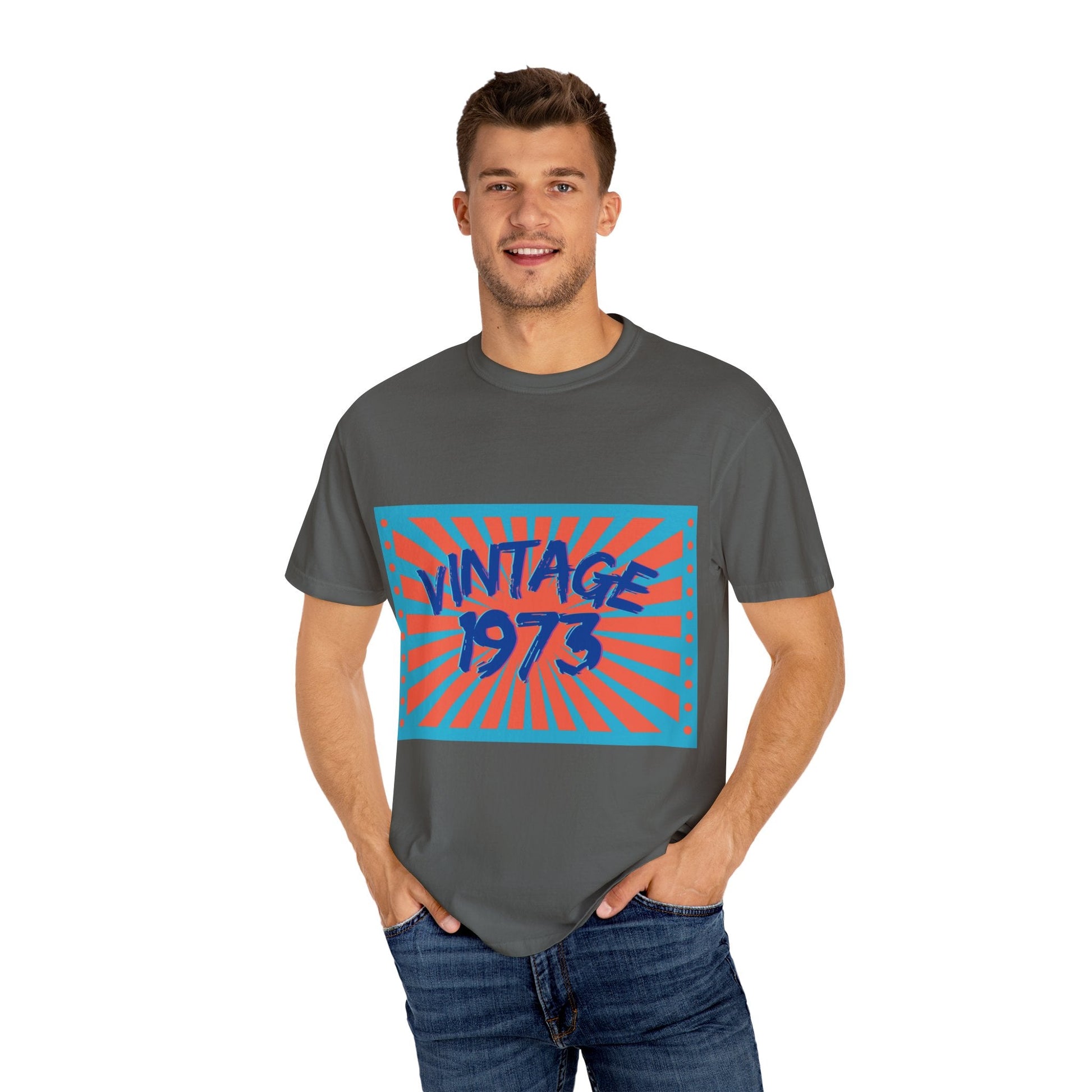 Vintage [your year] Unisex Garment - Dyed T-Shirt – Retro 70s Graphic Tee | Nostalgic Birthday Gift for Him or Her – Pepper T-Shirt for 1970s fashion (20 view)