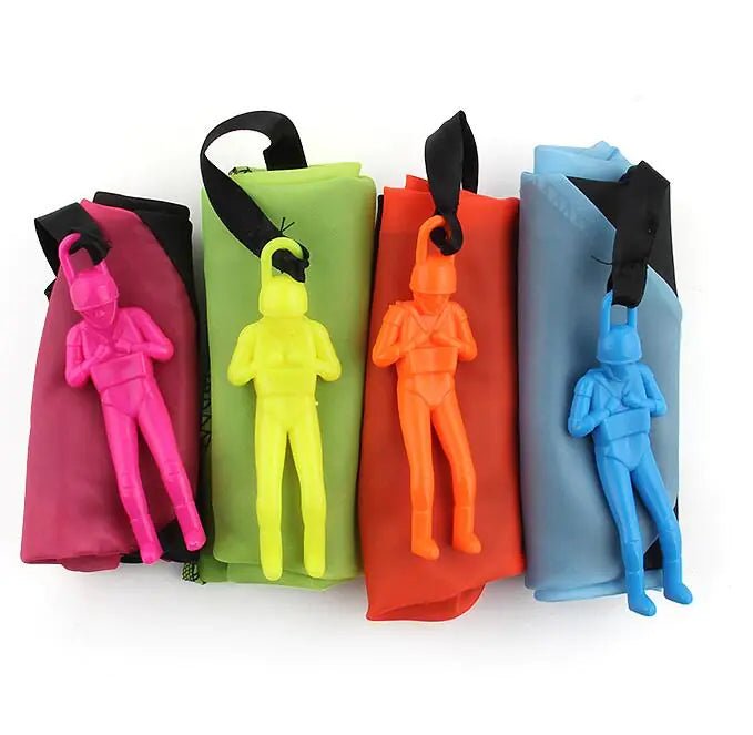 Parachute Toy for Kids – Hand Powered Outdoor Soldier Play | – Orange 2pcs Toys for Active Play (10 view)