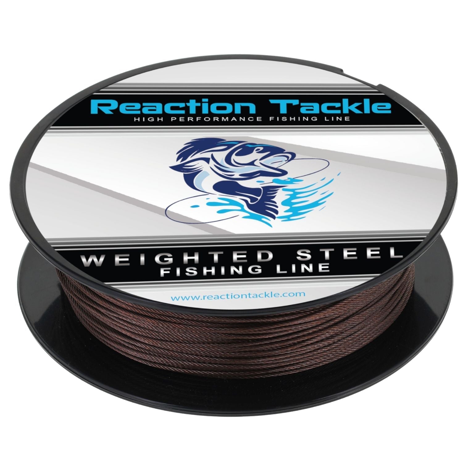 Reaction Tackle Weighted Stainless Steel Trolling Line 45LB- Premium Weighted Fishing Wire Reaction Tackle
