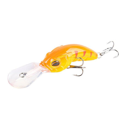 Wide Tongue Deep Diving Crankbait – 10.4cm ABS Fishing Lure with Bead Rattle & Treble Hooks | Freshwater & Saltwater – Orange back Fishing Gear for ABS Fishing Lure (11 view)