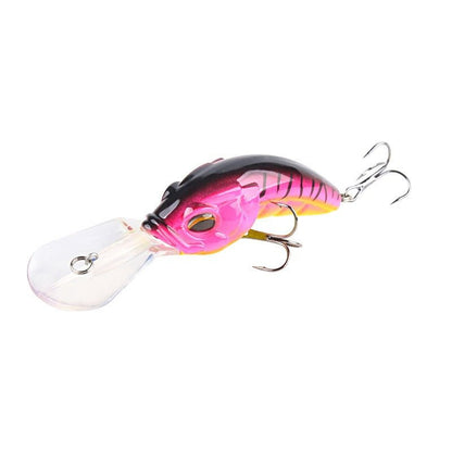 Wide Tongue Deep Diving Crankbait – 10.4cm ABS Fishing Lure with Bead Rattle & Treble Hooks | Freshwater & Saltwater – Pink Purple Fishing Gear for ABS Fishing Lure (12 view)
