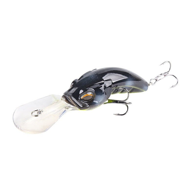 Wide Tongue Deep Diving Crankbait – 10.4cm ABS Fishing Lure with Bead Rattle & Treble Hooks | Freshwater & Saltwater – Black body Fishing Gear for ABS Fishing Lure (13 view)