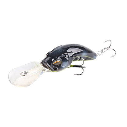 Wide Tongue Deep Diving Crankbait – 10.4cm ABS Fishing Lure with Bead Rattle & Treble Hooks | Freshwater & Saltwater – Black body Fishing Gear for ABS Fishing Lure (13 view)