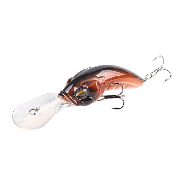 Wide Tongue Deep Diving Crankbait – 10.4cm ABS Fishing Lure with Bead Rattle & Treble Hooks | Freshwater & Saltwater – Brown Fishing Gear for ABS Fishing Lure (15 view)