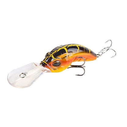 Wide Tongue Deep Diving Crankbait – 10.4cm ABS Fishing Lure with Bead Rattle & Treble Hooks | Freshwater & Saltwater – Back Fishing Gear for ABS Fishing Lure (14 view)