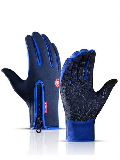 Winter Touchscreen Gloves – Waterproof Fleece Riding & Motorcycle Sports Gloves – Blue Apparel for Apparel and Accessories (15 view)