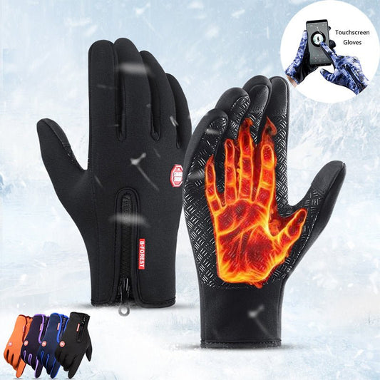 Winter Touchscreen Gloves – Waterproof Fleece Riding & Motorcycle Sports Gloves – A Blue Apparel for Apparel and Accessories (1 view)
