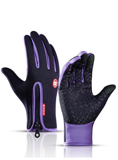 Winter Touchscreen Gloves – Waterproof Fleece Riding & Motorcycle Sports Gloves – Purple Apparel for Apparel and Accessories (19 view)