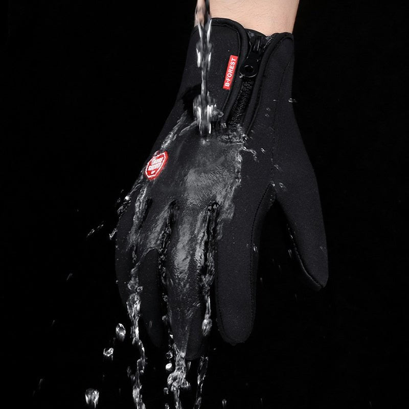 Winter Touchscreen Gloves – Waterproof Fleece Riding & Motorcycle Sports Gloves – A Blue Apparel for Apparel and Accessories (6 view)