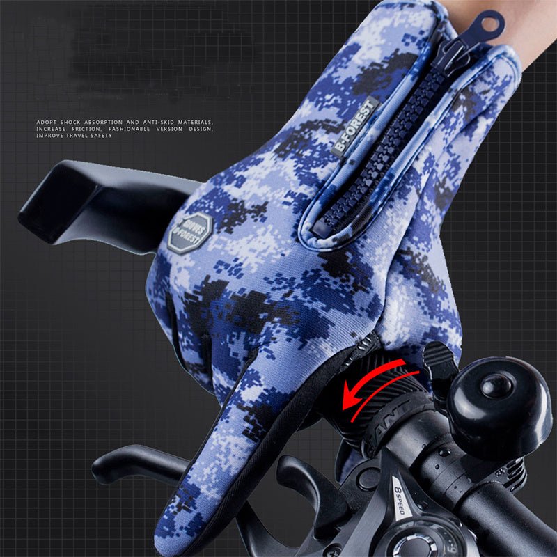 Winter Touchscreen Gloves – Waterproof Fleece Riding & Motorcycle Sports Gloves – A Blue Apparel for Apparel and Accessories (7 view)