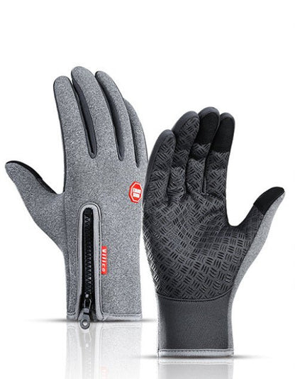 Winter Touchscreen Gloves – Waterproof Fleece Riding & Motorcycle Sports Gloves – Grey Apparel for Apparel and Accessories (17 view)