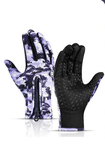Winter Touchscreen Gloves – Waterproof Fleece Riding & Motorcycle Sports Gloves – A Purple Apparel for Apparel and Accessories (12 view)