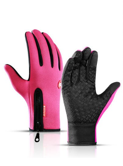 Winter Touchscreen Gloves – Waterproof Fleece Riding & Motorcycle Sports Gloves – Rose red Apparel for Apparel and Accessories (20 view)