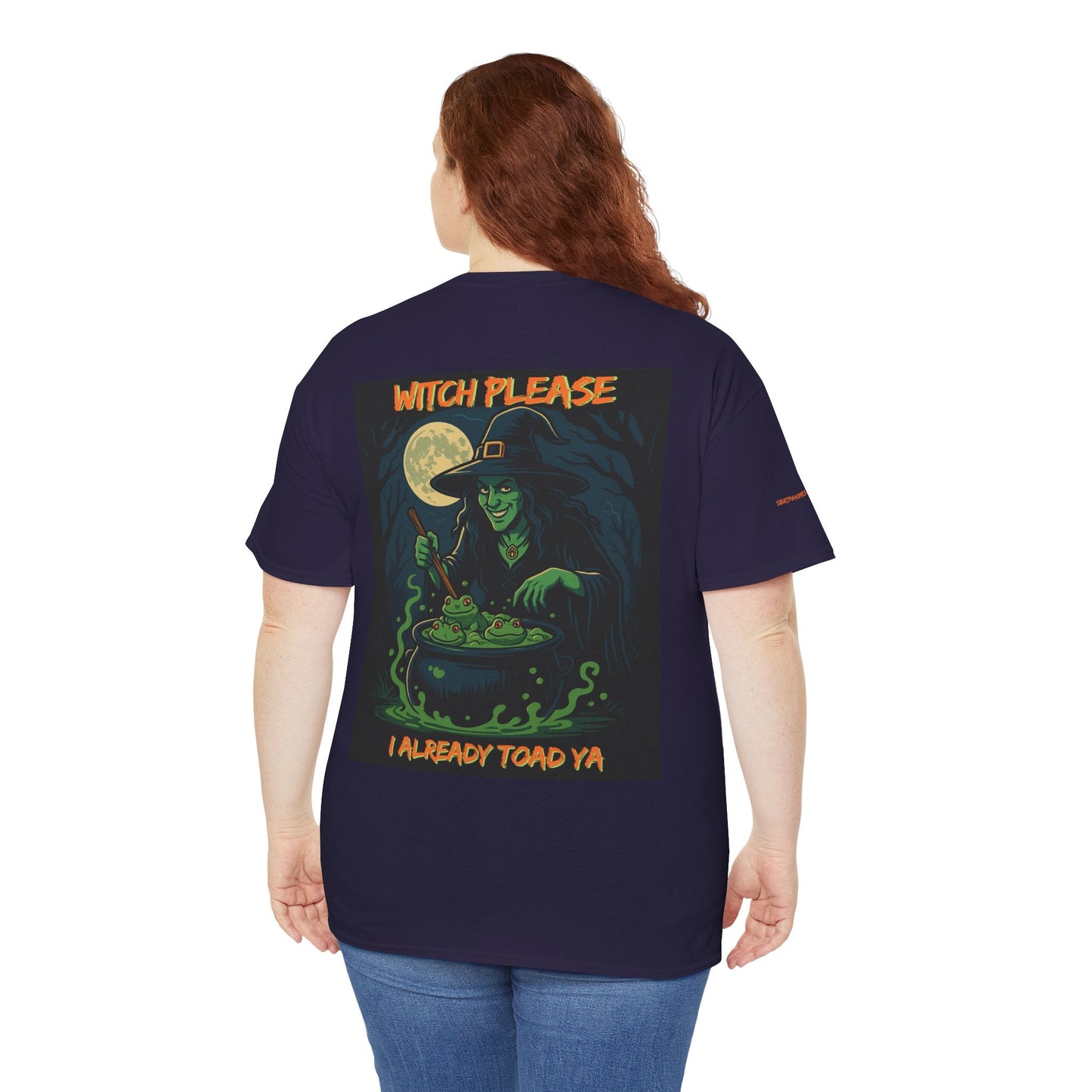 Witch Please T-Shirt – Snarky Halloween Tee for Witches, Weirdos & Fall Mischief | Lizard Designs – Blackberry T-Shirt for Casual Unisex Tee (11 view)