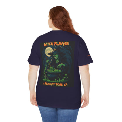 Witch Please T-Shirt – Snarky Halloween Tee for Witches, Weirdos & Fall Mischief | Lizard Designs – Blackberry T-Shirt for Casual Unisex Tee (11 view)