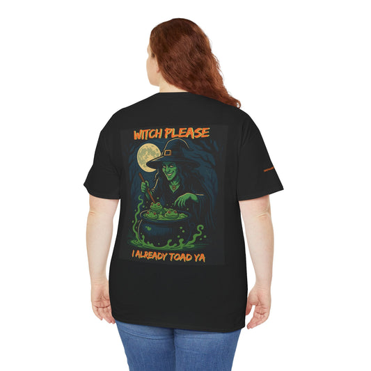 Witch Please T-Shirt – Snarky Halloween Tee for Witches, Weirdos & Fall Mischief | Lizard Designs – Black T-Shirt for Casual Unisex Tee (2 view)