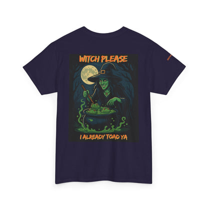 Witch Please T-Shirt – Snarky Halloween Tee for Witches, Weirdos & Fall Mischief | Lizard Designs – Blackberry T-Shirt for Casual Unisex Tee (10 view)