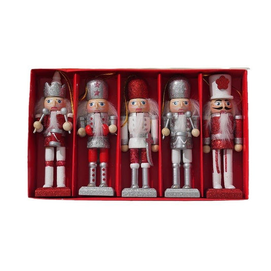 Wooden Nutcracker Pendant 13cm – Christmas Soldier Ornament | Holiday Tree Decoration – 13CM Nutcracker Color Silver Christmas Ornament for Cartoon Style (1 view)