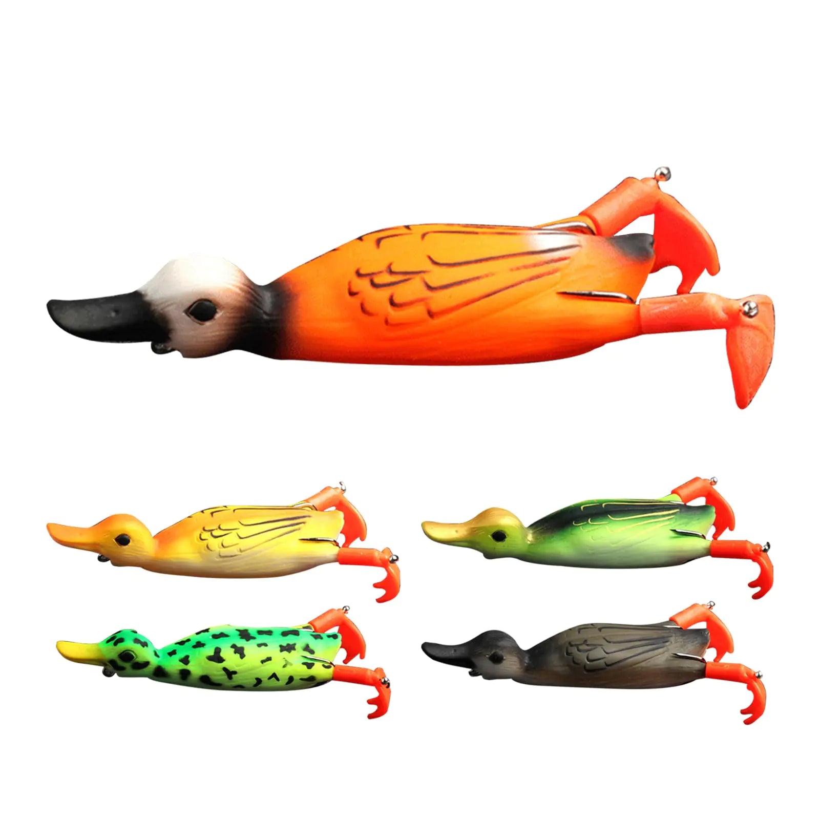 Duck Topwater Lure Set – 5PCS Weedless Soft Baits for Bass & Trout | Realistic Floating Ducks – Duck