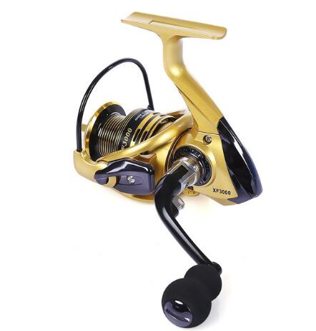 YUMOSHI 13+1BB Full Metal Spinning Fishing Reel 4.7:1/5.5:1 Gear Ratio Pesca Aluminum Spool Tackle With Foldable Handle – gold 5000 series Fishing Gear for 13+1BB Reel (9 view)