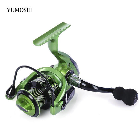 YUMOSHI 13+1BB Full Metal Spinning Fishing Reel 4.7:1/5.5:1 Gear Ratio Pesca Aluminum Spool Tackle With Foldable Handle – gold 3000 series Fishing Gear for 13+1BB Reel (1 view)