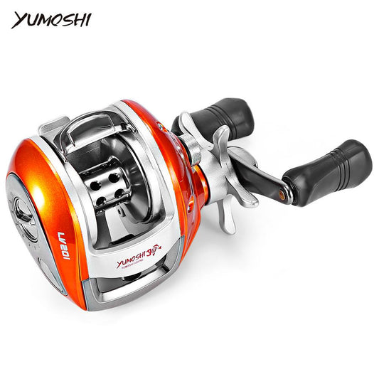 YUMOSHI Baitcasting Reel – 12+1BB 6.3:1 Gear Ratio with Magnetic Brake | Left & Right Hand – red left Fishing Gear for 12+1BB Reel (1 view)