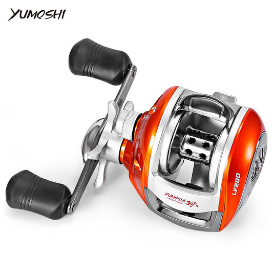 YUMOSHI Baitcasting Reel – 12+1BB 6.3:1 Gear Ratio with Magnetic Brake | Left & Right Hand – red left Fishing Gear for 12+1BB Reel (2 view)