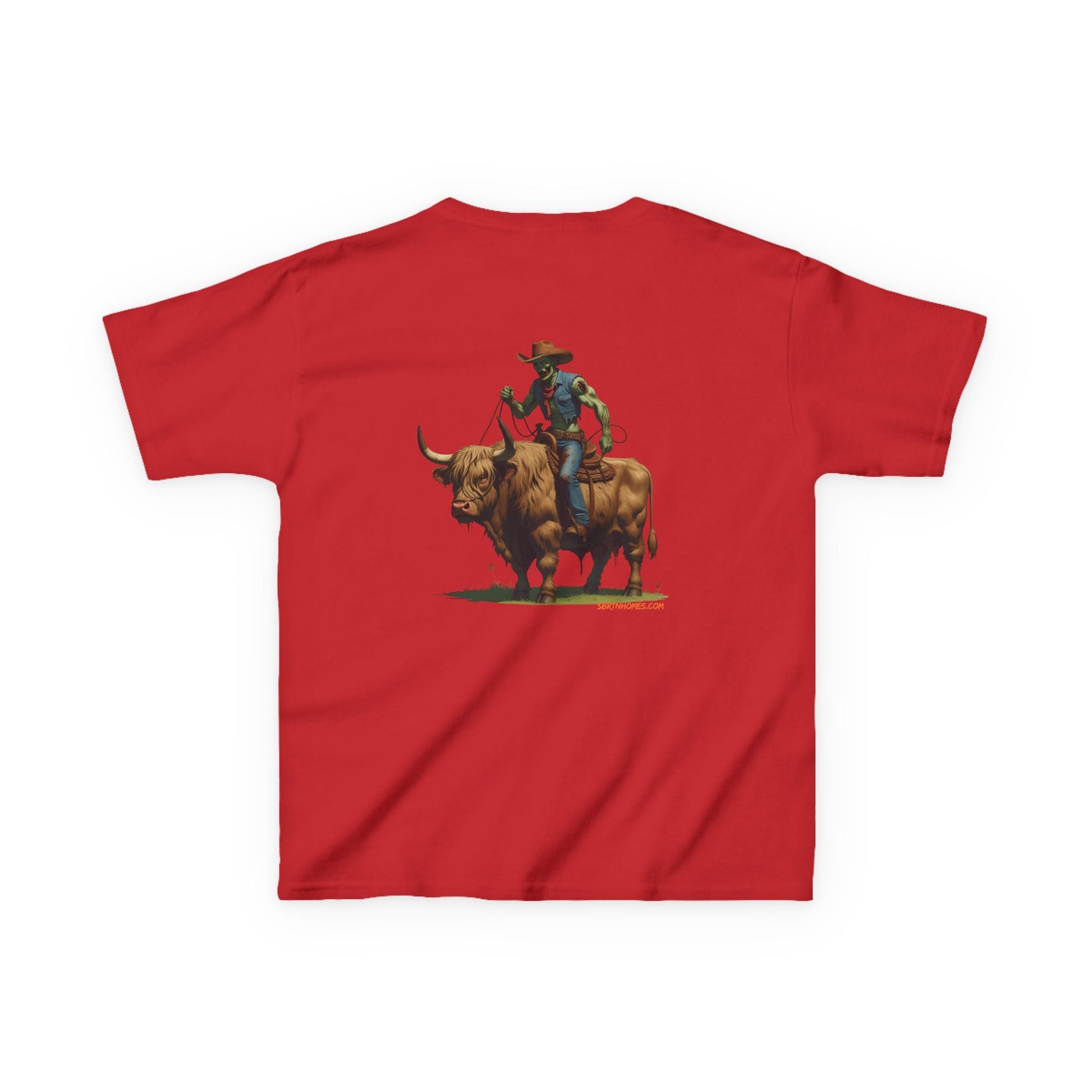 Zombie Cowboy Kids Tee – Undead Rider of the Apocalypse | Halloween Western Shirt – Heliconia Kids clothes for Animal Graphic Tee (33 view)
