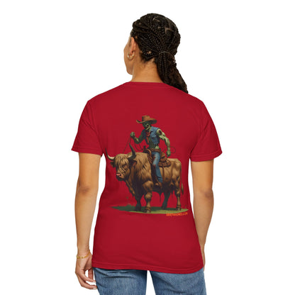 Zombie Cowboy Tee – Undead Rider of the Apocalypse | Halloween Western Shirt – Black T-Shirt for Casual Outfit Idea (45 view)