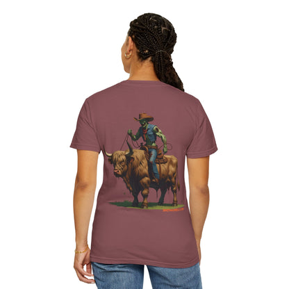 Zombie Cowboy Tee – Undead Rider of the Apocalypse | Halloween Western Shirt – Black T-Shirt for Casual Outfit Idea (7 view)