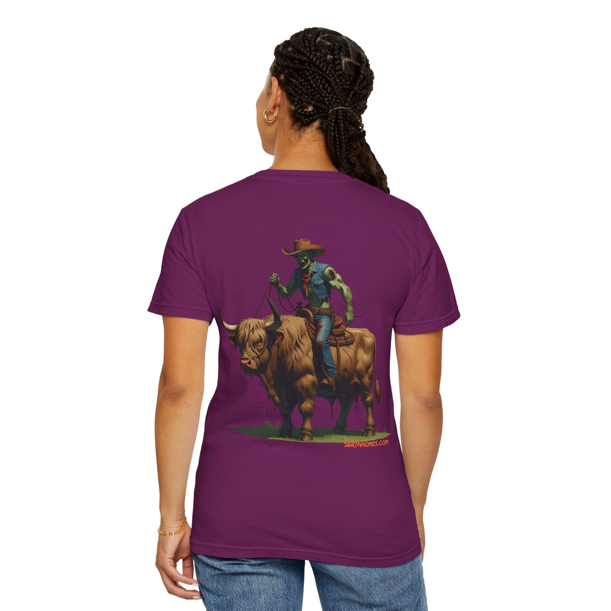 Zombie Cowboy Tee – Undead Rider of the Apocalypse | Halloween Western Shirt – Black T-Shirt for Casual Outfit Idea (39 view)