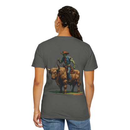 Zombie Cowboy Tee – Undead Rider of the Apocalypse | Halloween Western Shirt – Black T-Shirt for Casual Outfit Idea (9 view)