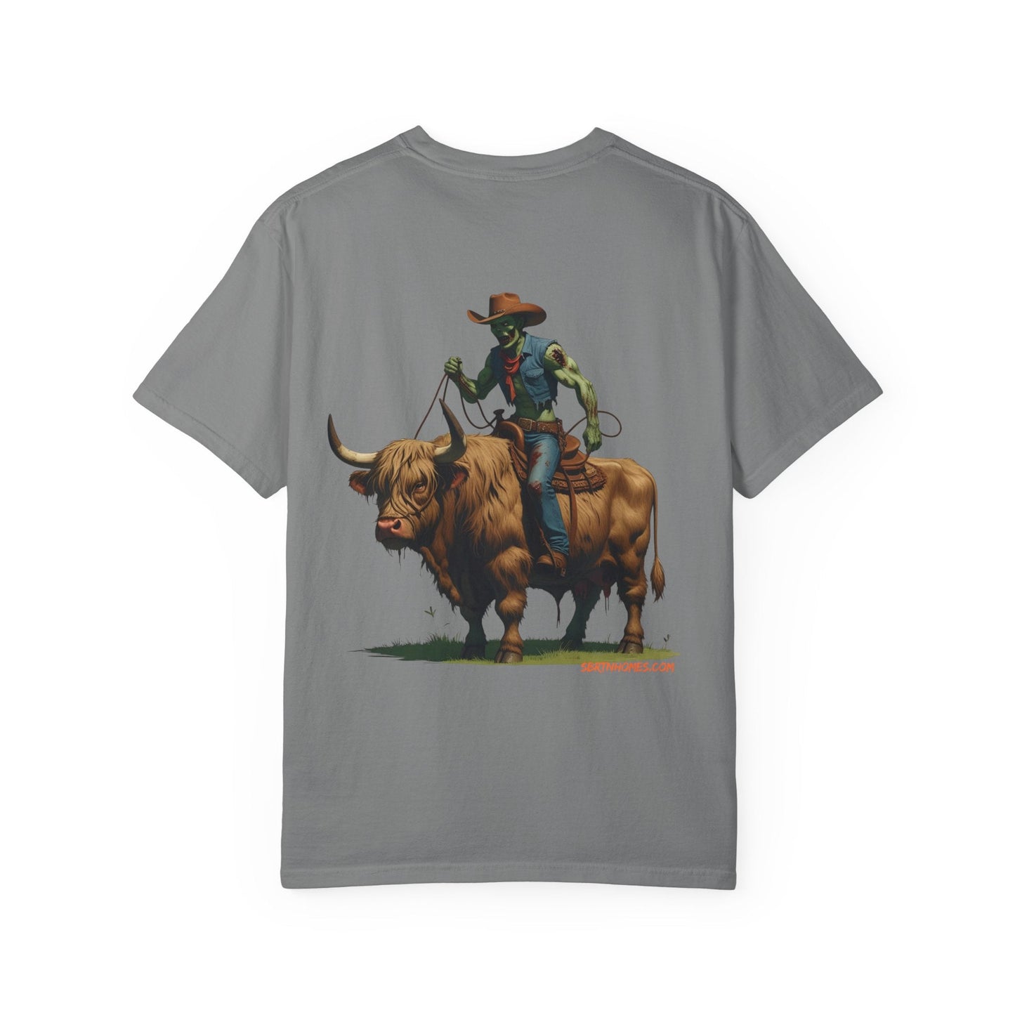 Zombie Cowboy Tee – Undead Rider of the Apocalypse | Halloween Western Shirt – Black T-Shirt for Casual Outfit Idea (11 view)