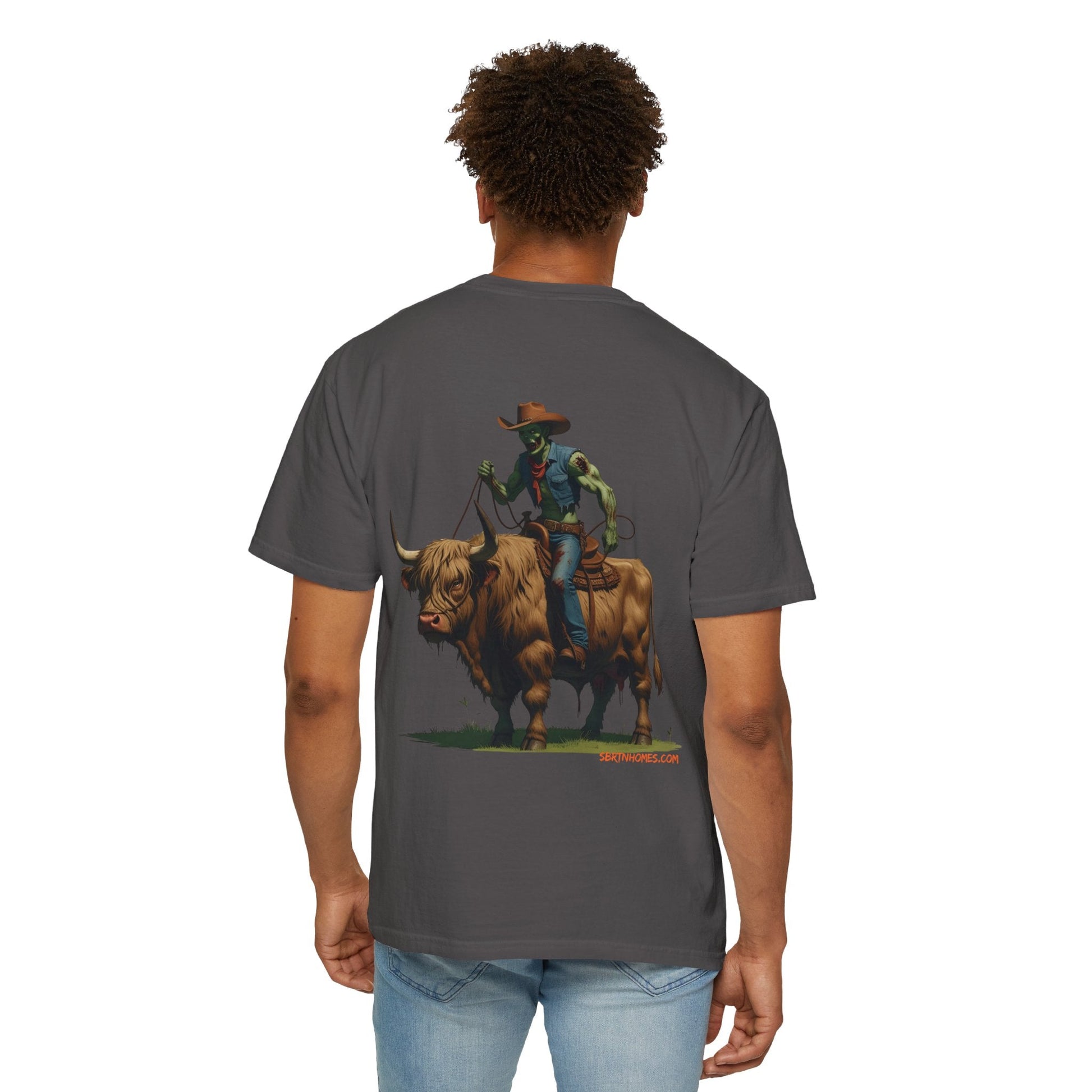 Zombie Cowboy Tee – Undead Rider of the Apocalypse | Halloween Western Shirt – Black T-Shirt for Casual Outfit Idea (31 view)