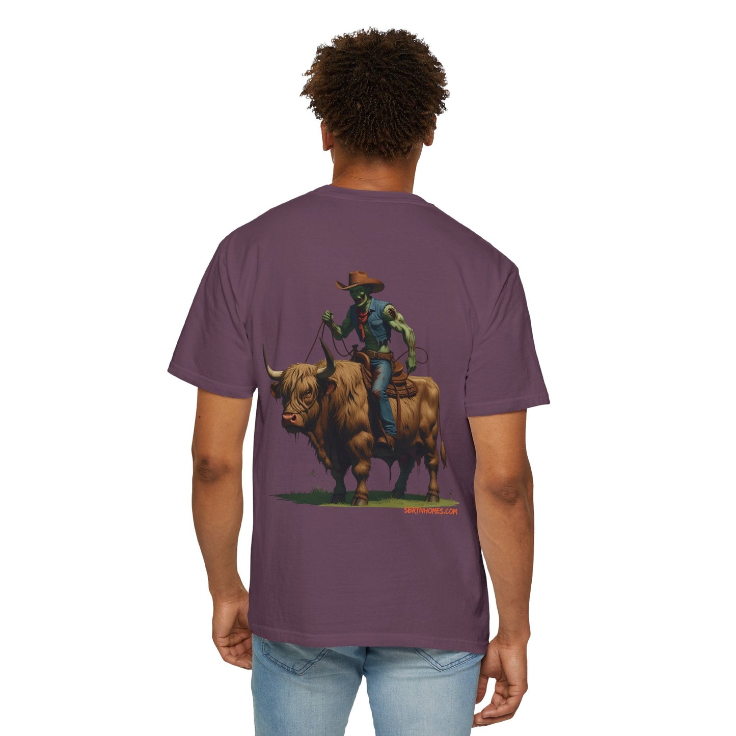 Zombie Cowboy Tee – Undead Rider of the Apocalypse | Halloween Western Shirt – Black T-Shirt for Casual Outfit Idea (37 view)