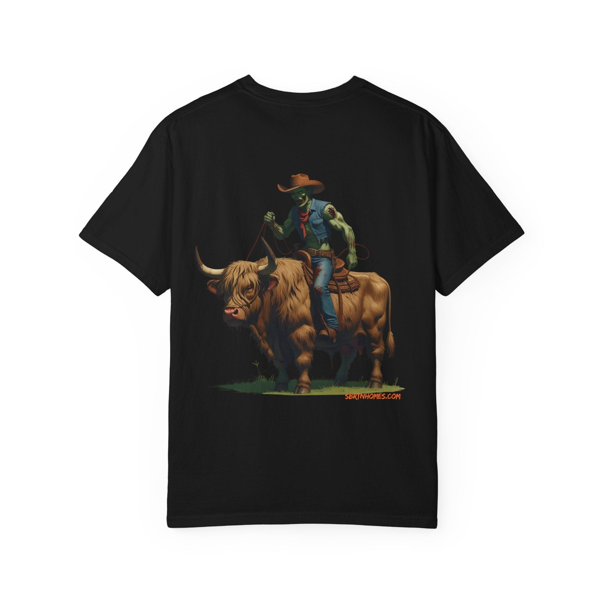 Zombie Cowboy Tee – Undead Rider of the Apocalypse | Halloween Western Shirt – Black T-Shirt for Casual Outfit Idea (32 view)