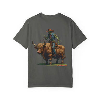 Zombie Cowboy Tee – Undead Rider of the Apocalypse | Halloween Western Shirt – Black T-Shirt for Casual Outfit Idea (8 view)