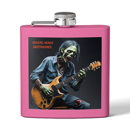 Zombie Guitarist Stainless Steel Flask | 6oz Custom Hip Flask | Gift for Music Lovers, Party Essentials, Halloween, Concerts, Unique Barware – 6oz Mug for concert essentials (9 view)