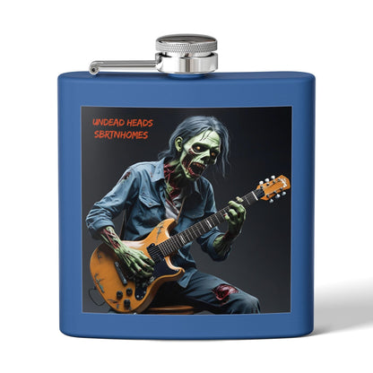 Zombie Guitarist Stainless Steel Flask | 6oz Custom Hip Flask | Gift for Music Lovers, Party Essentials, Halloween, Concerts, Unique Barware – 6oz Mug for concert essentials (6 view)
