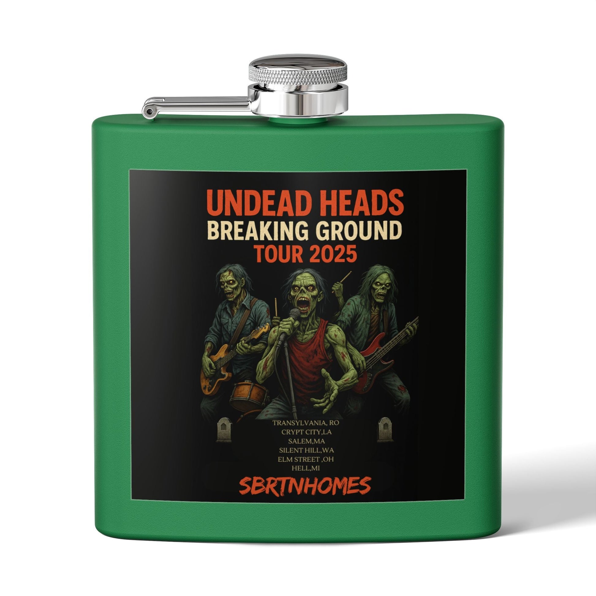 Zombies Tour Flask, 6oz Stainless Steel Flask, Premium Drinking Flask, Music Festival Gift, Halloween Accessory – 6oz Mug for Camping Gear (4 view)