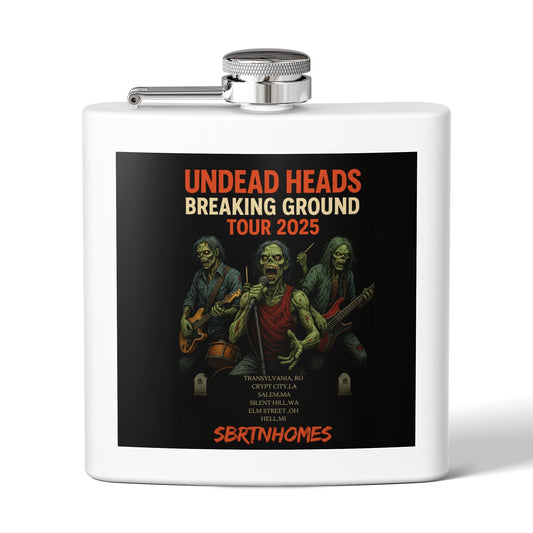 Zombies Tour Flask, 6oz Stainless Steel Flask, Premium Drinking Flask, Music Festival Gift, Halloween Accessory – 6oz Mug for Camping Gear (1 view)